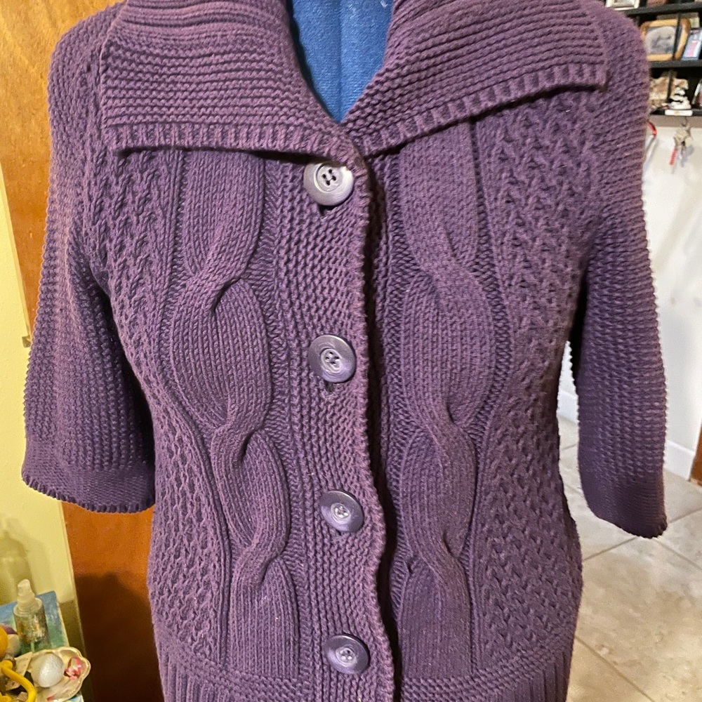 Chico’s knit sweater rich purple (OLCC)